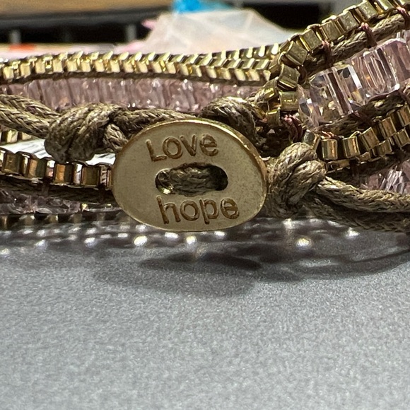 Cookie Lee Gold Tone and Light Pink Genuine Crystal Bracelet NWT - Picture 6 of 7